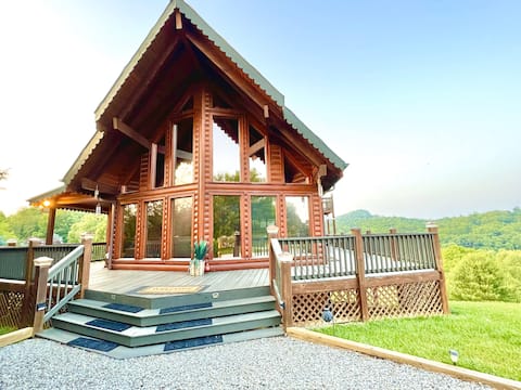 Scenic A-frame cabin* LR Mtn views * New River