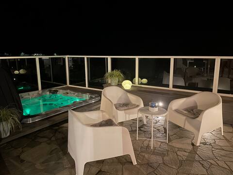 Large rich single-family home with a view.