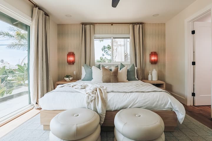 Bedroom #1  includes a King Bed, Large Private Patio, Bay Views and it's own large primary bathroom.