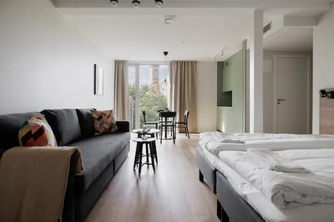 Top floor studio in unique building