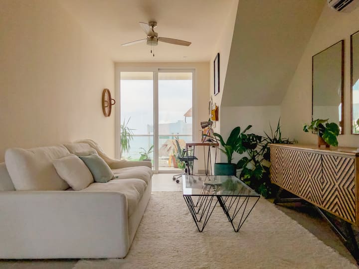 Salon avec vue sur l'océan