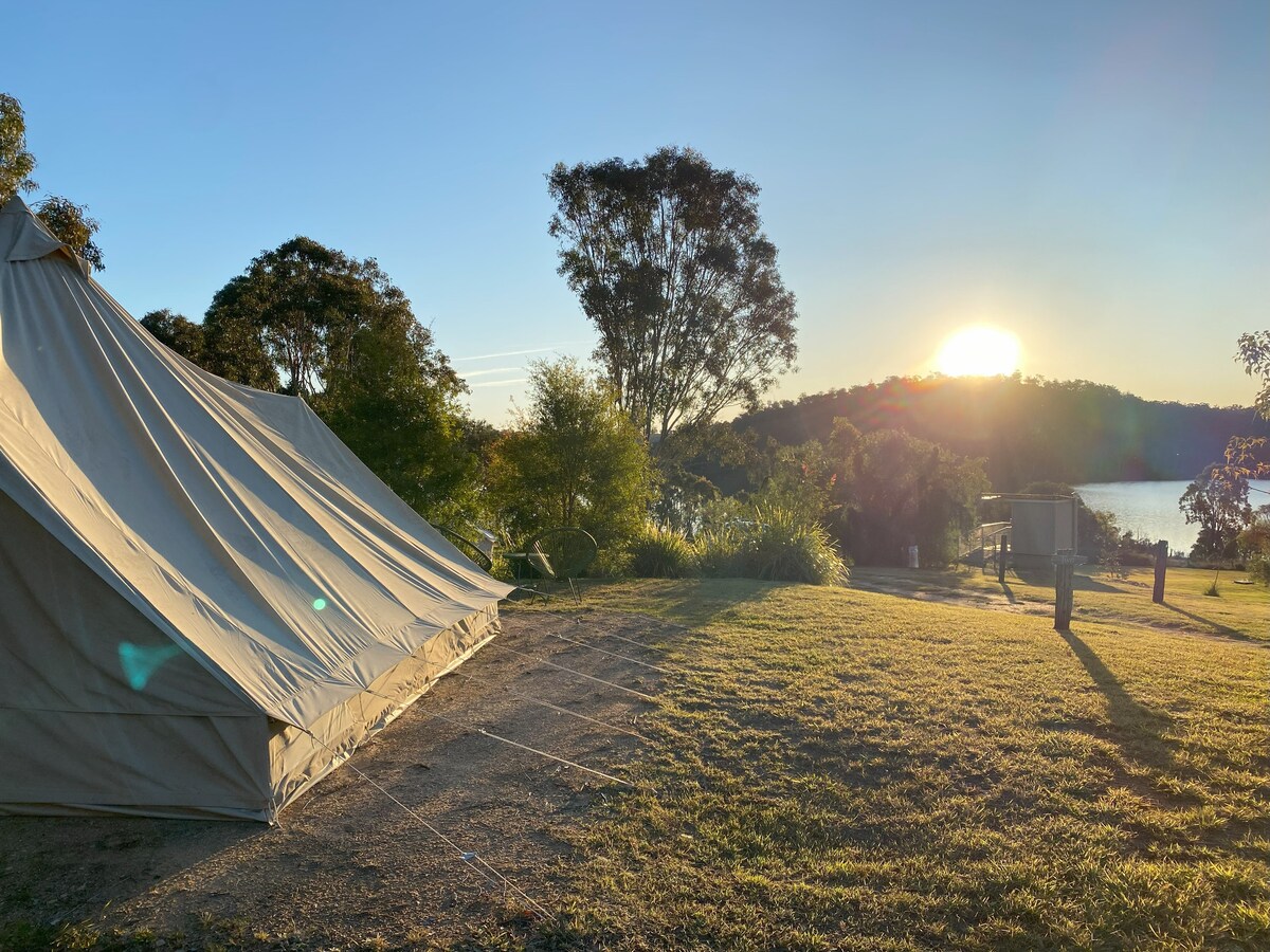 Bell Tent 8 - Secluded Estate w/ Water Views - Tipis for Rent in Geham ...