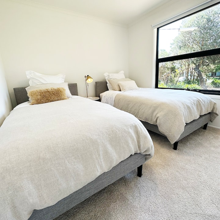 Two super comfortable king single beds