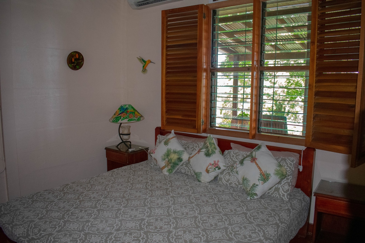 Chumba cha kulala #1, King size, A/C na feni ya dari ya juu katika vyumba vyote vya kulala.  