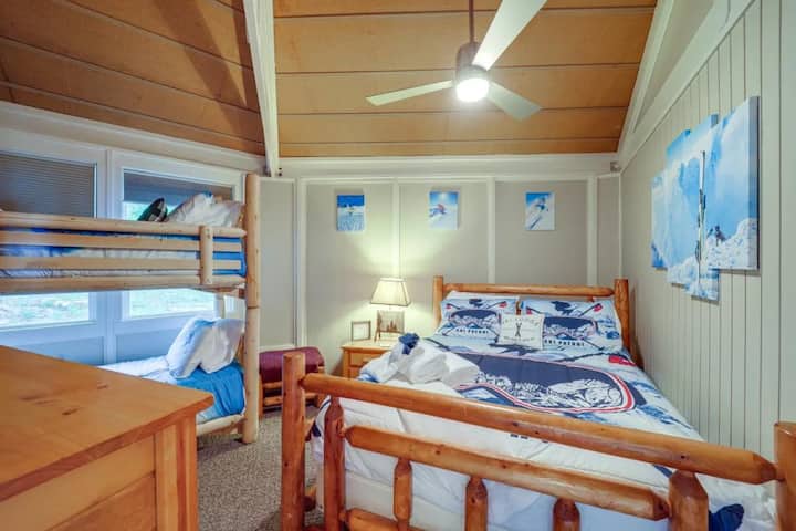 [Bedroom #1; Upper Level]  This bedroom sleeps 3-4 guests and is located off from the living area.  Full bath right across the hall. 