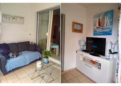 Annonce Airbnb populaire: Cozy studio 150 m from the sea à Hyères