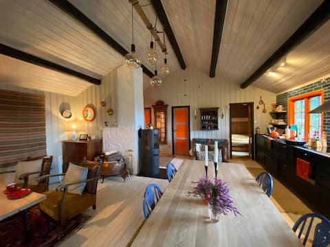 Traditional and cozy cabin at Sauda ski center