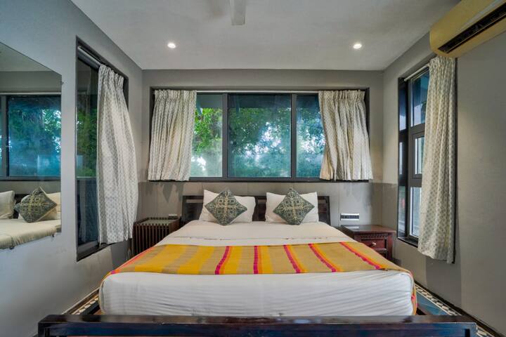 Bedroom with attached Bathroom opening to the patio with your private swimming pool