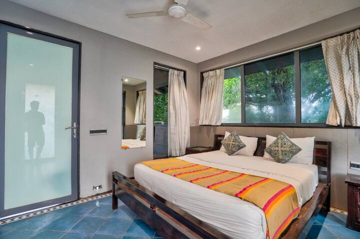 Bedroom with attached Bathroom opening to the patio with your private swimming pool