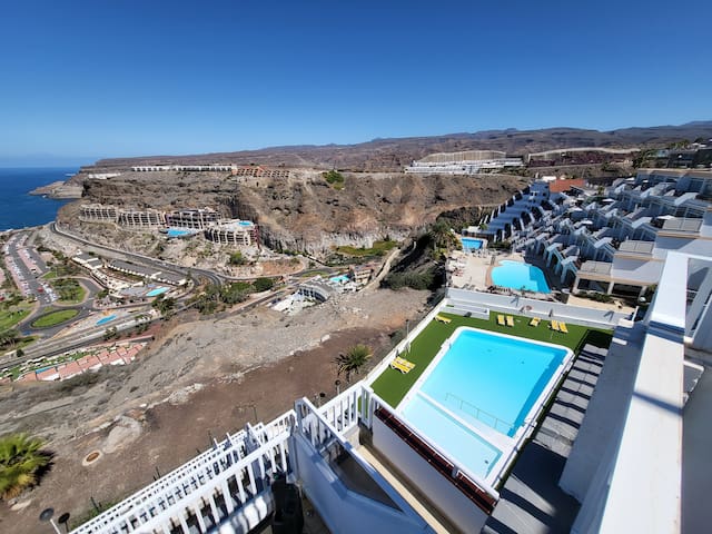 Entire home with 1 bedrooms in Puerto Rico de Gran Canaria - Óceánra néző lenyűgöző panoráma