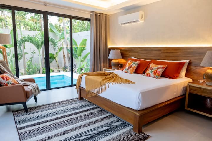 Room 1 conveniently on the ground floor, provides direct pool access for refreshing dips whenever you desire. 
