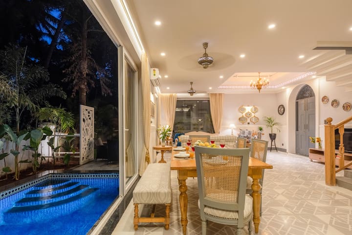 Staymaster Paradise Perch | Pool | 4BR Calangute