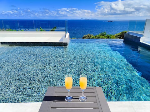 Ocean view villa at Dawn beach