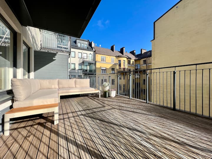 modern apartment with private terrace