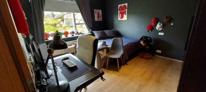 غرفة نوم للأطفال مع سرير أريكة للأطفال بالإضافة إلى تلفزيون مع Netflix و Disney plus و ps 5