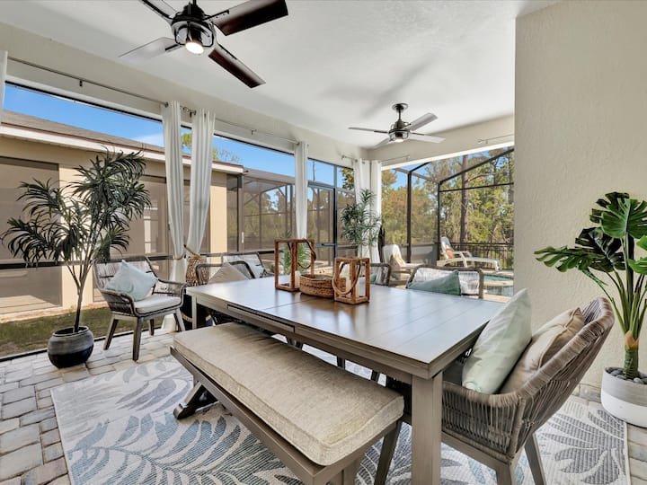 New 7BR Heated Pool Disney King Beds Villas for Rent in Four