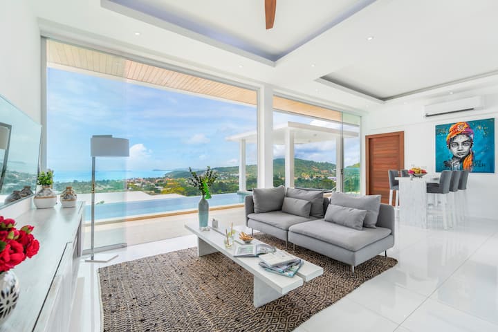 Bophut 3 Bedroom Seaview Villa-blue Munii - Ko Samui