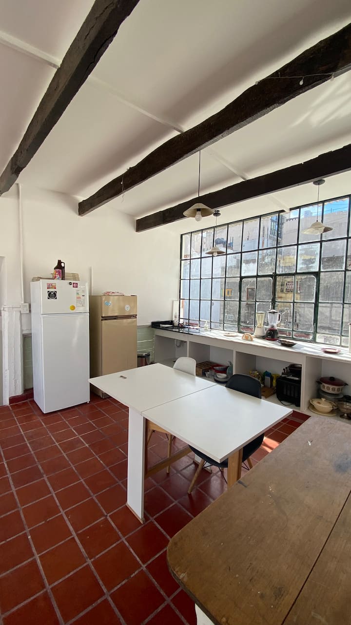 Quarto duplo em casa compartilhada em San Telmo