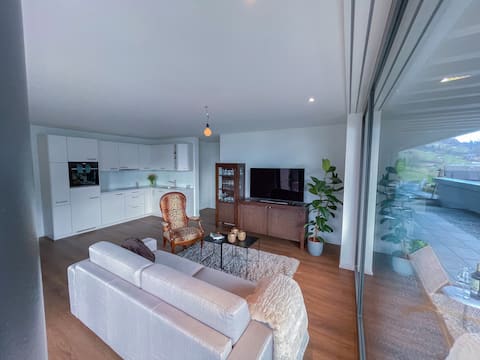 Popular Airbnb listing: Modern apartment with lake view and parking space in Brienz (Be)