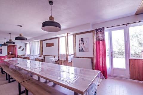 Lodge at the foot of the slopes