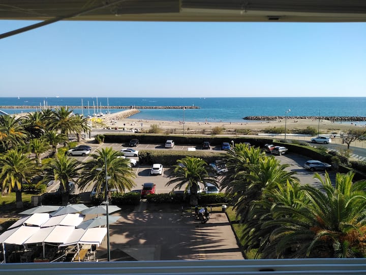 Studio Cabine Vue Mer - Plage à Pied - Sète