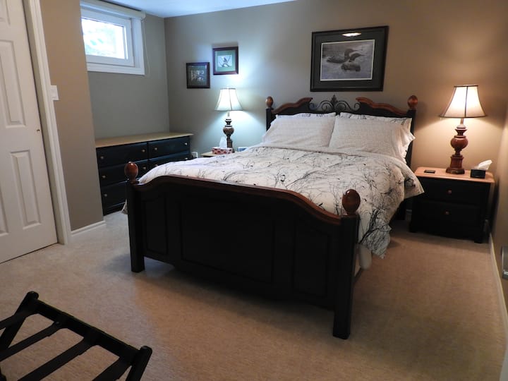 This second bedroom has a queen size bed and also has a large egress window. 