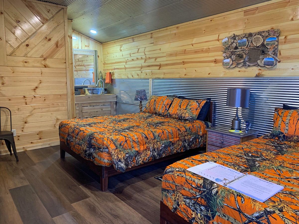 cozy up for the night, Buffalo Wallow Cabin at The Lazy Buffalo, Cache, Oklahoma