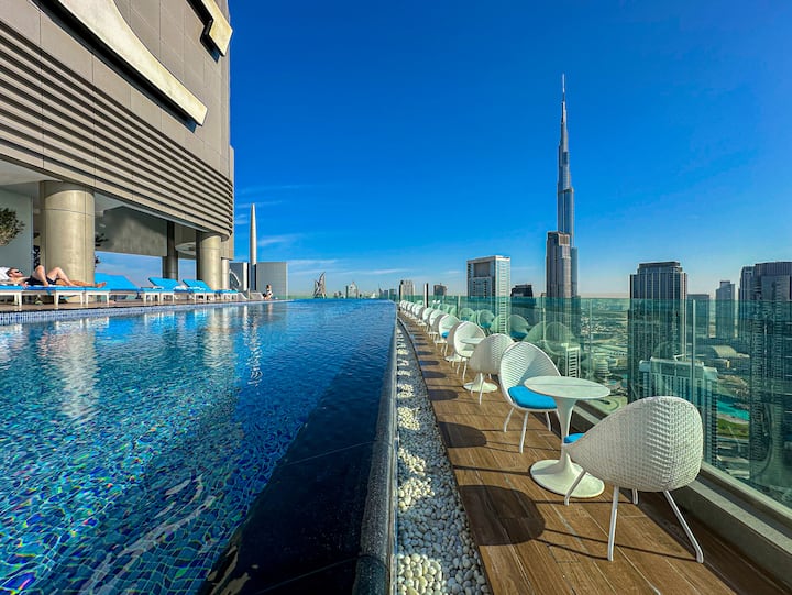Super High Infinity Pool|B. Khalifa View|Downtown