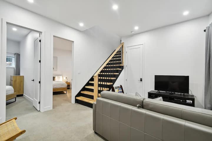 Garden level living room