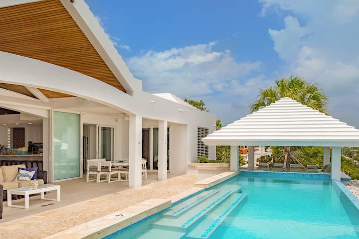 modern bungalow with tropical design influences