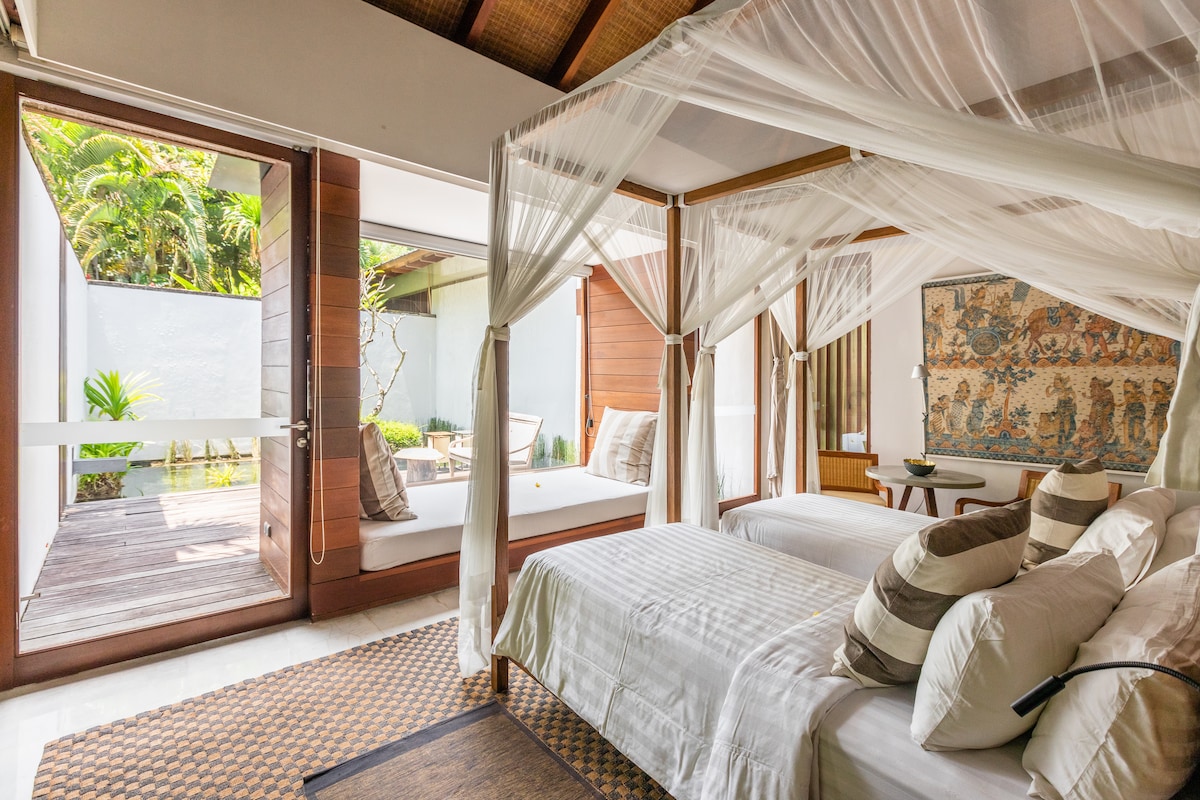 Villa per gli ospiti con due letti singoli 