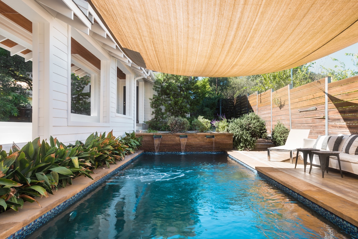 Walk to SOCO from Your Retreat with Heated Pool