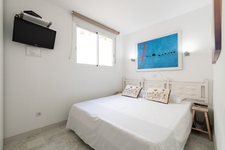 Nuestro dormitorio. También puedes conseguir dos camas individuales.