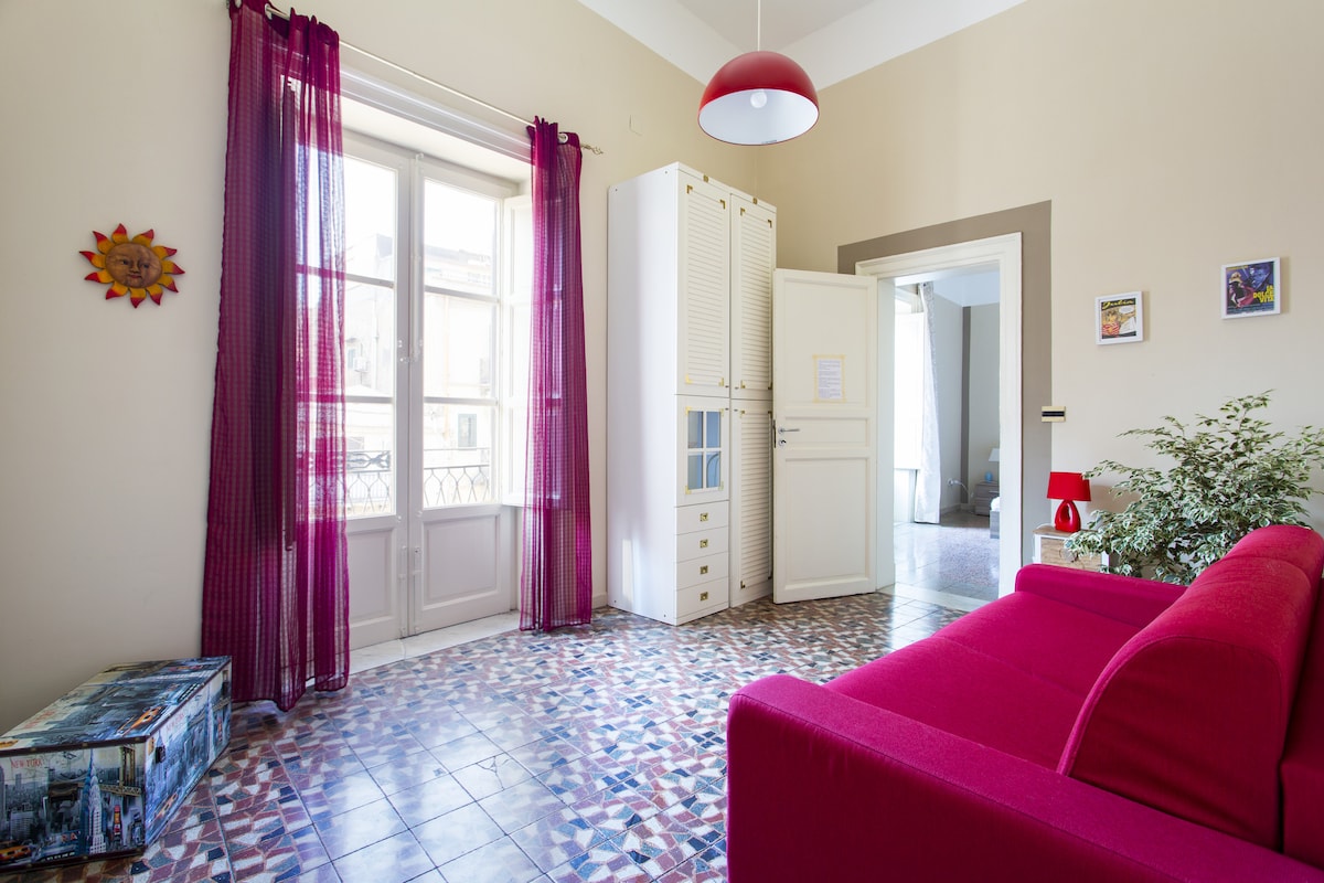 ห้องนอนพร้อมเตียงโซฟา 