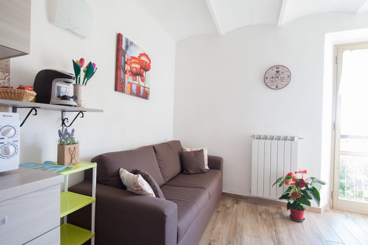 kitanda kikubwa cha sofa mbili sebuleni chenye mwonekano wa bahari; kitanda kikubwa cha sofa mbili sebuleni chenye mwonekano wa bahari  