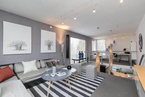 Private Designer loft with solar