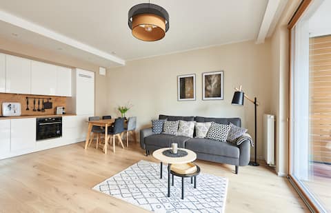 Top Airbnb: New apartment Seaside park – close to the beach in Brzeźno