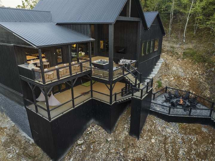 Cabin W Awesome Views 3 Decks Sauna /Hottub/f Pit - Oklahoma