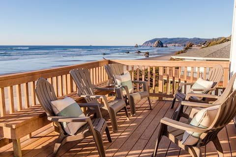 Oceanfront, Large Deck, Private Beach Access