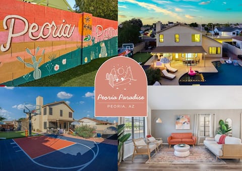 Peoria Paradise: Basketball | Heated Pool | Games