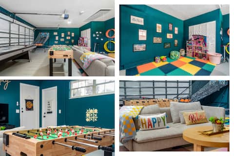 King Suite, Game Room, Fenced Yard