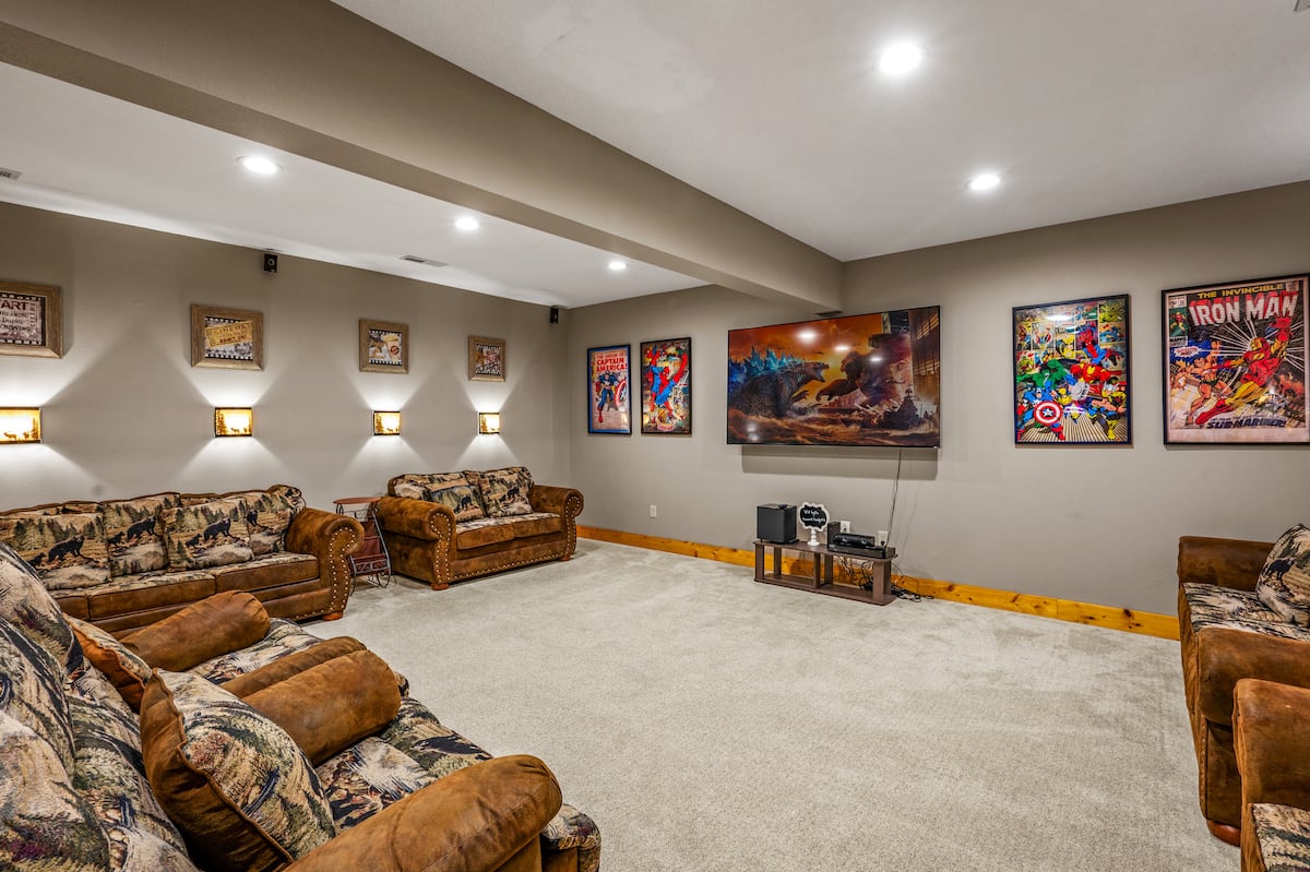 Movie Room at Majestica Lodge