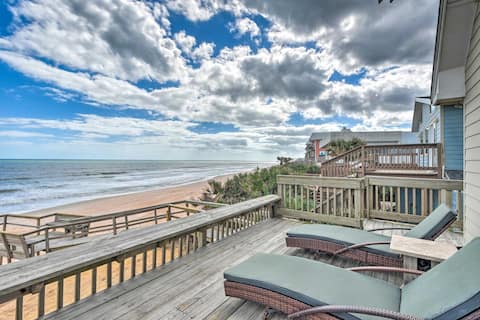 Beachfront Oasis w/ Game Room, Hot Tub & Ocean Vie