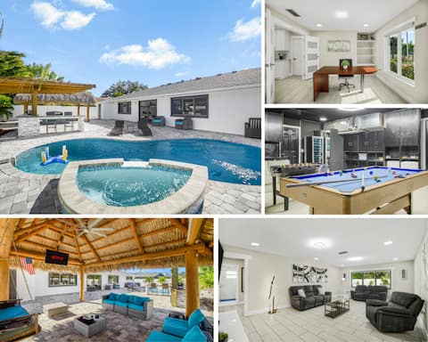 Family Resort: Jacuzzi + Private Pool + Game Room