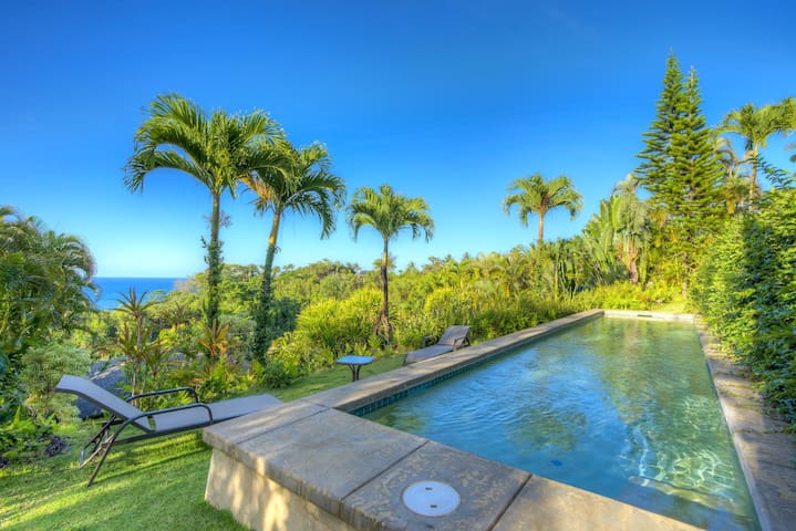 Ocean View Estate w/AC & Pool, Close To Beach