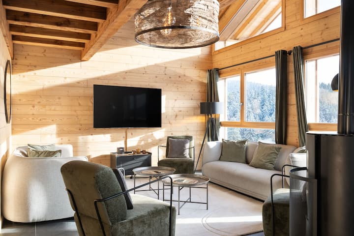 Chalet Tharkey, Luxueux Avec Spa Et Sauna - La Bresse