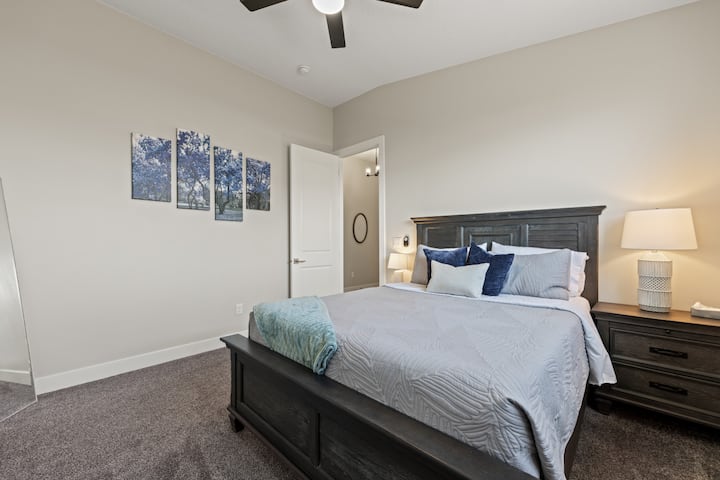 Guestroom #2 has a queen bed, smart TV, and large closet.
