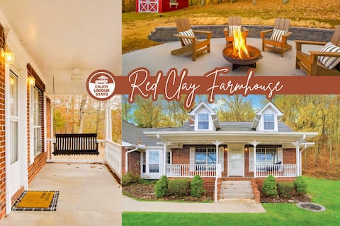 Red Clay Farmhouse: Nature Retreat for 10