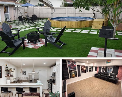 Blisscapade: Pool, Movie Theater, Games, Backyard