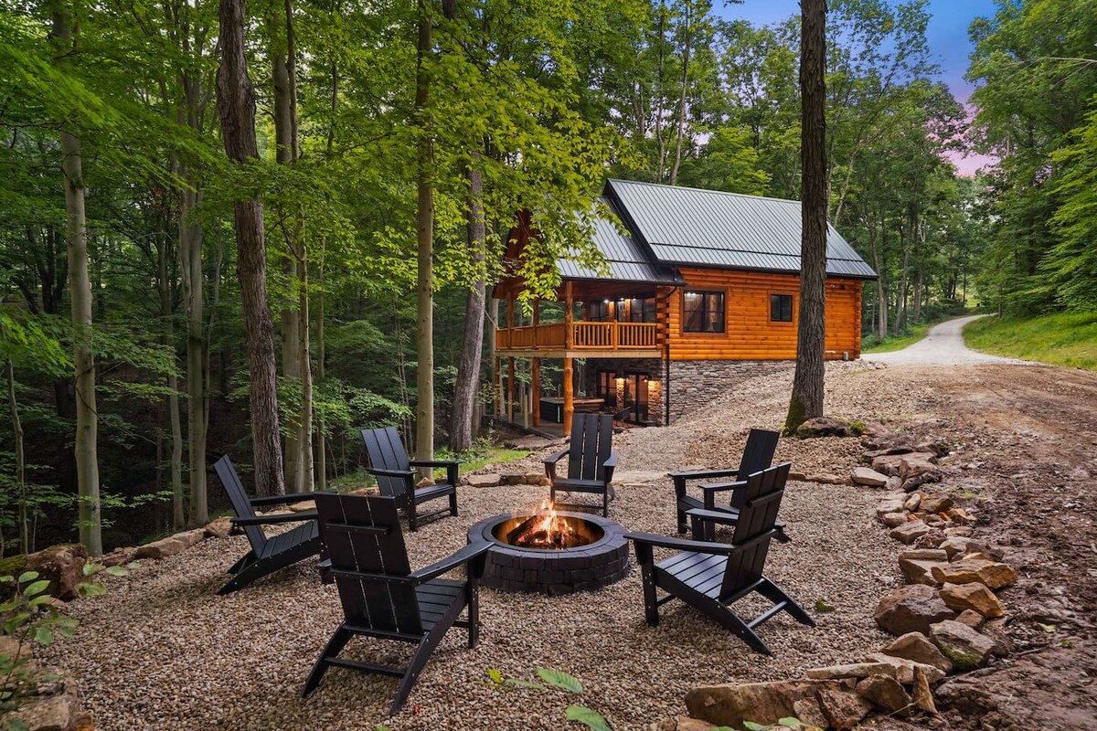 Luxe Log Cabin | Hot Tub | Dog Friendly | Sleeps 4 - Cabins for